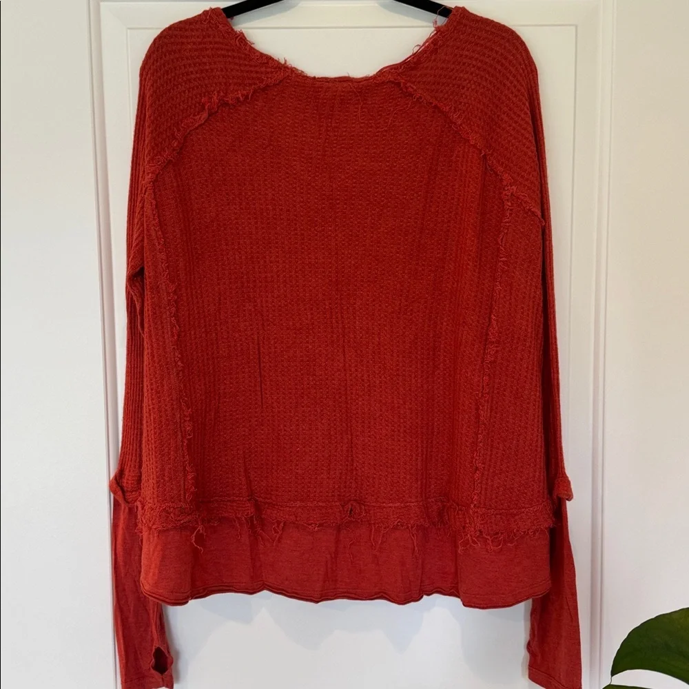 Free People We The Free Laguna Thermal Top XS Burnt Orange